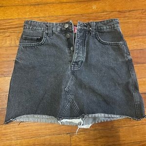 Black Denim Skirt